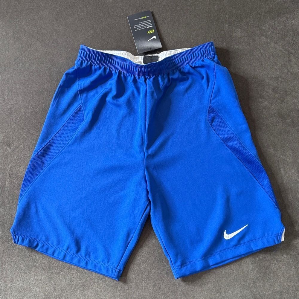 Kids Nike Dry Youth Unisex Blue Sport Shorts AJ1265-480 LARGE NWT